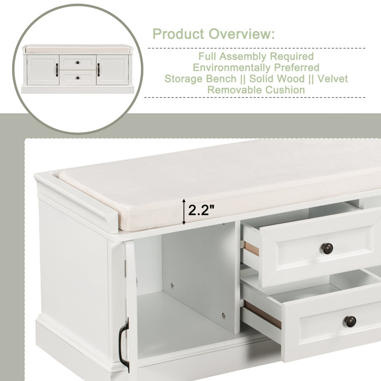 Red Barrel Studio Seletha Vintage Storage Stool Storage Bench